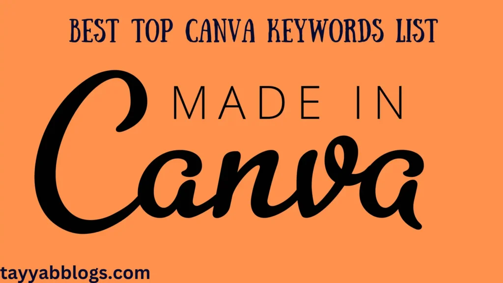 Best top canva keywords list