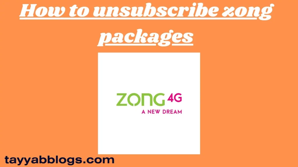How to unsubscribe zong packages